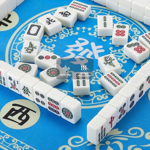 Mahjong Mat Game Table Mat Suitable for Mahjong Tile Game Poker Game Domino Game Game Mat is Made of Rubber Material (Pink, 31.5 inches) in Saudi Arabia