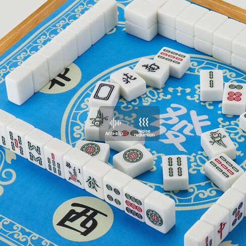 Mahjong Mat Game Table Mat Suitable for Mahjong Tile Game Poker Game Domino Game Game Mat is Made of Rubber Material (Pink, 31.5 inches) in Saudi Arabia