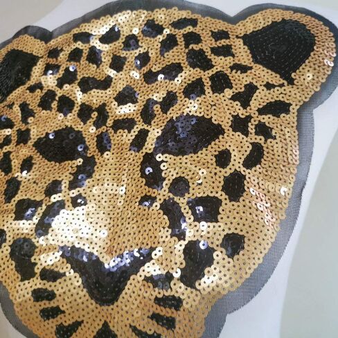 Fashion Patch Sequins Black Owl Head Embroidery Clothing Repair DIY Handmade Patch (Black Owl) in Kuwait