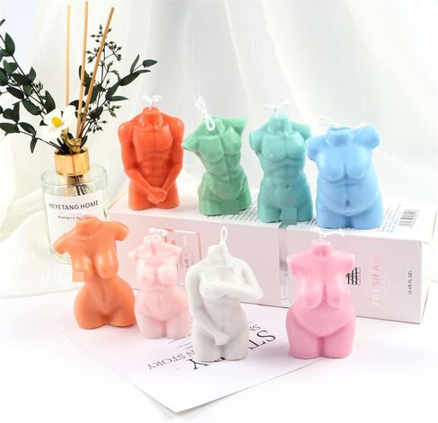 الراتنج الفن 3D الجسم حامل العفن DIY مثير نموذج الجسم شمعة العفن الإناث الجذع سيليكون قالب شمعة لصنع شمعة DIY، الشوكولاته، الصابون، الجص أو راتنجات الايبوكسي الفن (بدلة 4 (2PCS)) in Kuwait