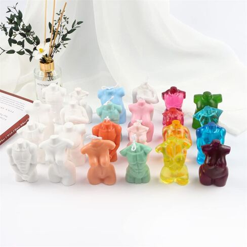 الراتنج الفن 3D الجسم حامل العفن DIY مثير نموذج الجسم شمعة العفن الإناث الجذع سيليكون قالب شمعة لصنع شمعة DIY، الشوكولاته، الصابون، الجص أو راتنجات الايبوكسي الفن (بدلة 4 (2PCS)) in Kuwait