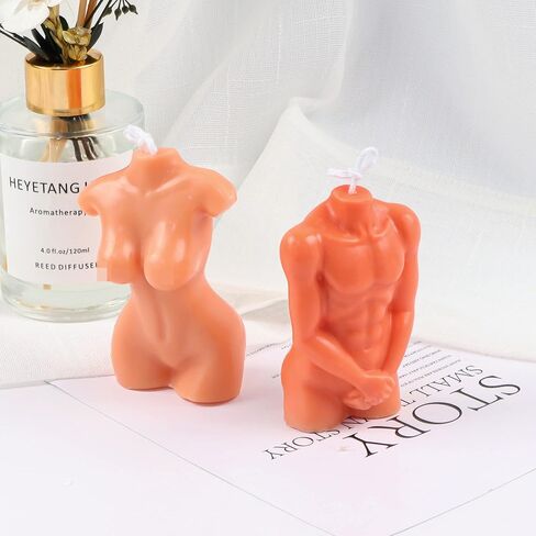 الراتنج الفن 3D الجسم حامل العفن DIY مثير نموذج الجسم شمعة العفن الإناث الجذع سيليكون قالب شمعة لصنع شمعة DIY، الشوكولاته، الصابون، الجص أو راتنجات الايبوكسي الفن (بدلة 4 (2PCS)) in Kuwait