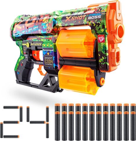 Skins Dread - Boom (24 Darts) by ZURU, X-Shot, Easy Reload, Air Pocket Dart Technology, Toy Foam Dart Blaster for Kids, Teens, Adults, Frustration Free Packaging in Kuwait