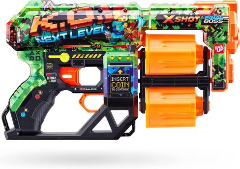 Skins Dread - Boom (24 Darts) by ZURU, X-Shot, Easy Reload, Air Pocket Dart Technology, Toy Foam Dart Blaster for Kids, Teens, Adults, Frustration Free Packaging in Kuwait