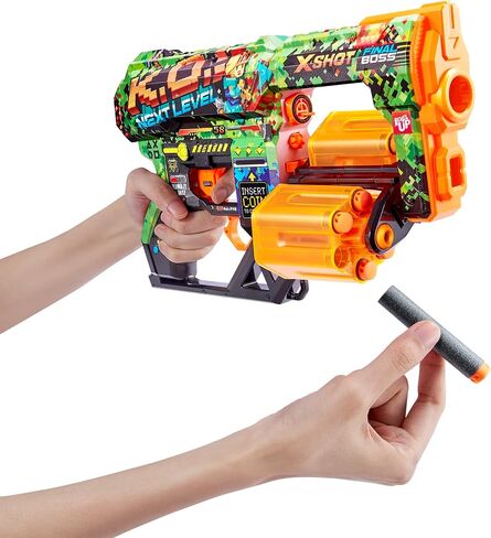 Skins Dread - Boom (24 Darts) by ZURU, X-Shot, Easy Reload, Air Pocket Dart Technology, Toy Foam Dart Blaster for Kids, Teens, Adults, Frustration Free Packaging in Kuwait