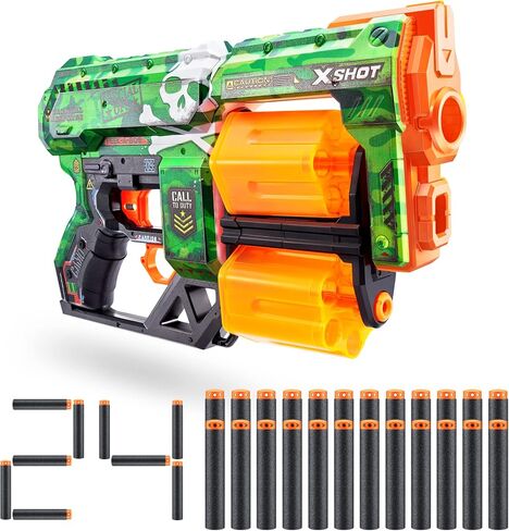 مسدس رمي السهام الإسفنجي من XShot Skins - مموه، 24 سهمًا من ZURU in Saudi Arabia