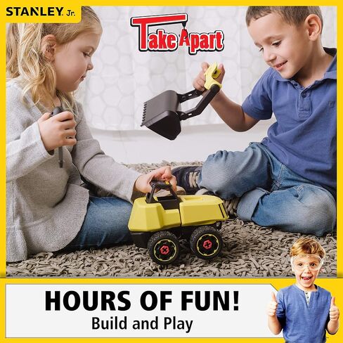 Stanley Jr Take Apart Front Loader Kit for Kids TT002-SY: Children’s 25 Piece Yellow STEM Construction Toy with Figure, Screwdriver, Bolts for Ages 3+ in Saudi Arabia