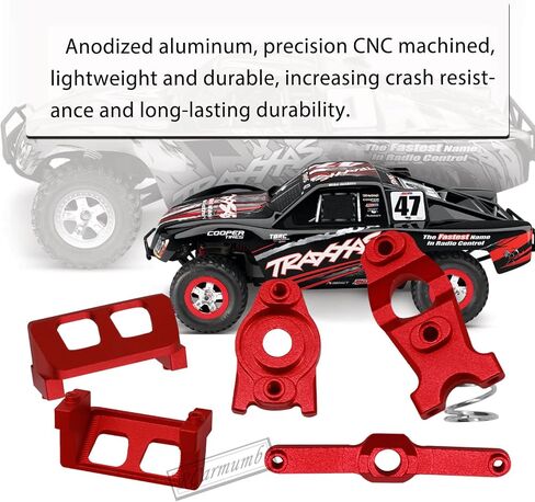 RC Upgrades Part for 1/16 E-Revo/Mini Slash/Mini Summit,Alloy Servo Saver Steering Bellcrank & Servo Guards Protector,RC Guards Steering Servo Cover Plate,Green in Kuwait