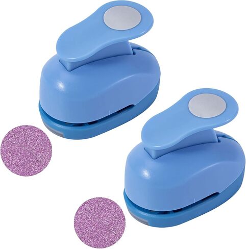 Katfort 1 Inch Circle Punch, Circle Hole Punch 2pcs, Circle Punches for Paper Crafts, Cardstock, Brand Label, Gift Wrapping, Greeting Cards and Scrapbooks, Blue in Kuwait