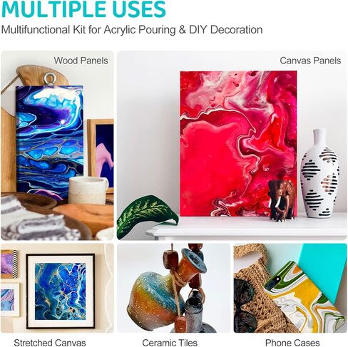 اب جراي مجموعة طلاء اكريليك 42 لون، طلاء فني غير سام (60 مل لكل قطعة) للاطفال والبالغين in Kuwait