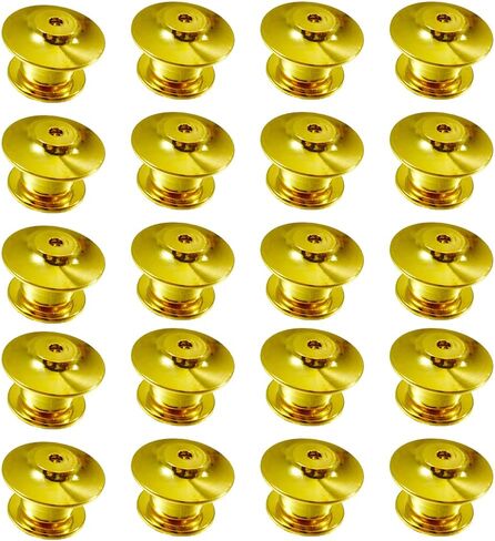 20 قطعة من حافظات دبابيس الاغلاق، اقفال دبابيس معدنية، مشابك قفل معدنية للمجوهرات، بروش، شارات الاسم والحرف اليدوية، 20 قطعة in Kuwait