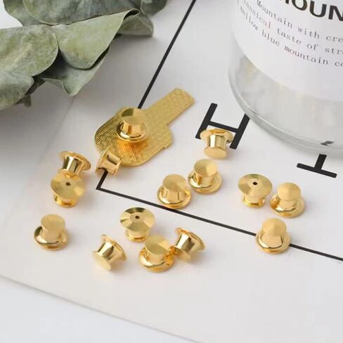 20 قطعة من حافظات دبابيس الاغلاق، اقفال دبابيس معدنية، مشابك قفل معدنية للمجوهرات، بروش، شارات الاسم والحرف اليدوية، 20 قطعة in Kuwait