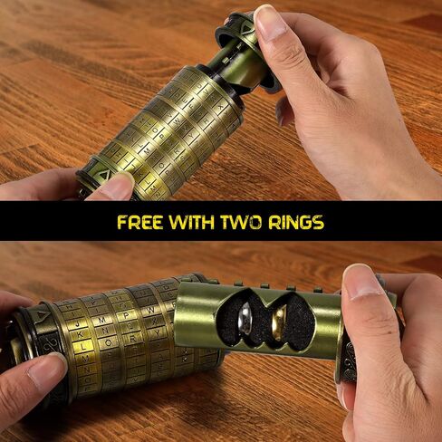 قفل لغز رمز دافنشي، صندوق أحجية مع حلقتين/بطاقة هدية، قفل مركب مع مقصورات مخفية، هدايا عيد ميلاد في عيد الحب له هدايا لها in Kuwait