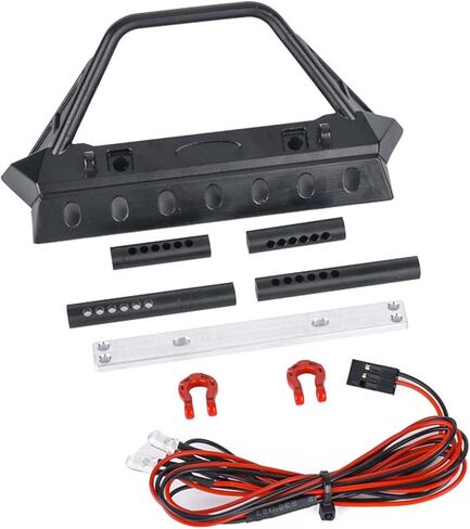 Metal Alloy Front Bumper with Tow Hooks for 1/10 RC Crawler Car Traxxas TRX4 Axial SCX10 90046 AXI03007 AXI03003 (A) in Saudi Arabia