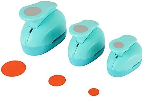 3 قطع دائرية من MOSYPT 3 مقاسات 3.8 سم و1 بوصة و5/8 بوصة خرامة يدوية لكتب القصاصات، بطاقات المهرجانات، فن DIY in Kuwait