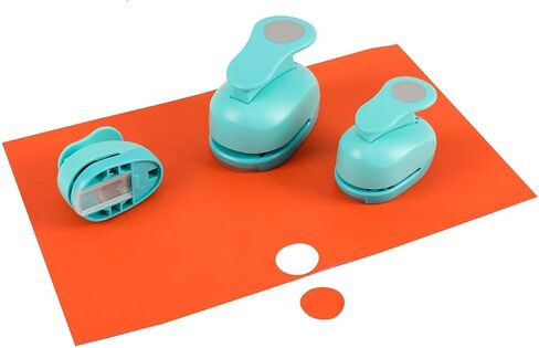 3 قطع دائرية من MOSYPT 3 مقاسات 3.8 سم و1 بوصة و5/8 بوصة خرامة يدوية لكتب القصاصات، بطاقات المهرجانات، فن DIY in Kuwait