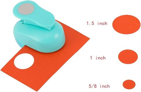 3 قطع دائرية من MOSYPT 3 مقاسات 3.8 سم و1 بوصة و5/8 بوصة خرامة يدوية لكتب القصاصات، بطاقات المهرجانات، فن DIY in Kuwait