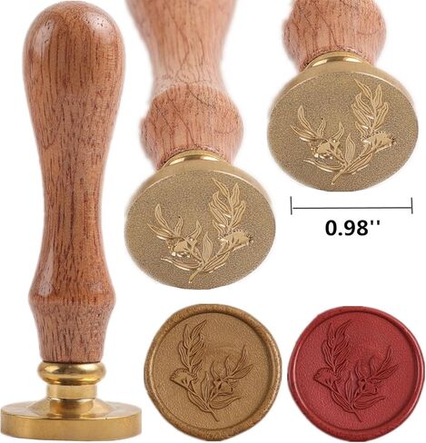 Wax Seal Kit, ONWINPOR 40 Pcs Glue Gun Wax Seal Sticks with Eucalyptus Wax Seal Stamp, Sealing Glue Gun, Wax Seal Molds, Double Sided Adhesive Dots and Wax Seal Pen, Great for Christmas Gift (A02) in Kuwait