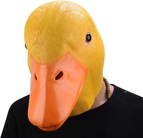 قناع البطة من اللاتكس للهالوين، قناع حيوانات بتصميم مبتكر من المطاط، أقنعة لكامل الرأس in Kuwait