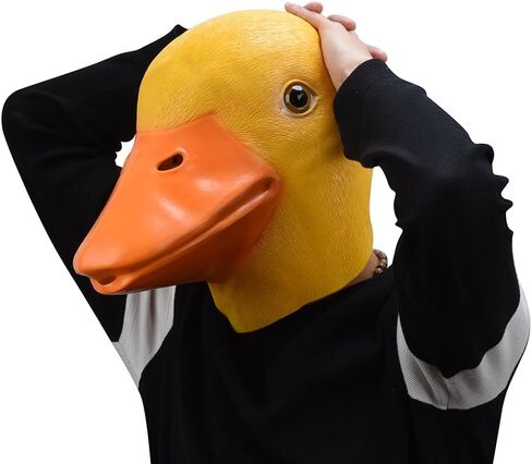 قناع البطة من اللاتكس للهالوين، قناع حيوانات بتصميم مبتكر من المطاط، أقنعة لكامل الرأس in Kuwait