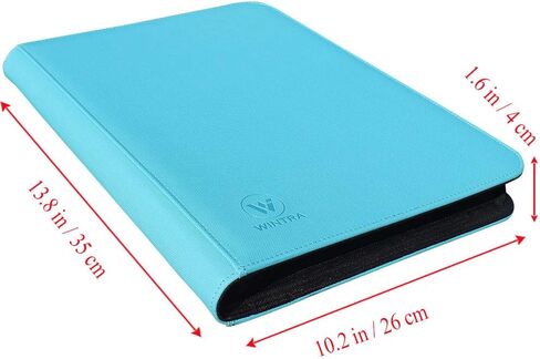 Premium 360 Pockets Black Zippered Playing Card Binder - Sturdy Trading Card Holder Album ，9 Pocket Side Loading Card Folder with 20 Sheet Sleeves for Trading and Sports Cards in Kuwait