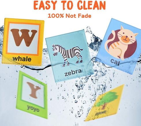 بطاقات الحروف الأبجدية الناعمة للأطفال من VNOM 26 حرفًا تعلم بطاقات الفلاش مع حقيبة قماشية، لعبة تعليمية مبكرة للأطفال الصغار in Kuwait