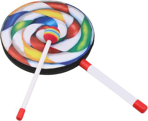 Yibuy 7.9" Diameters Drum with Rainbow Color Mallet Music Rhythm Instruments Drum Set Pack of 5 in Saudi Arabia