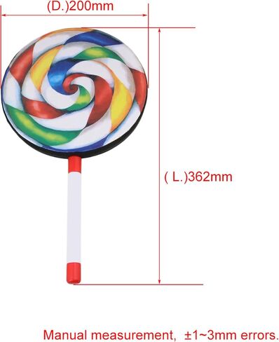 Yibuy 7.9" Diameters Drum with Rainbow Color Mallet Music Rhythm Instruments Drum Set Pack of 5 in Saudi Arabia