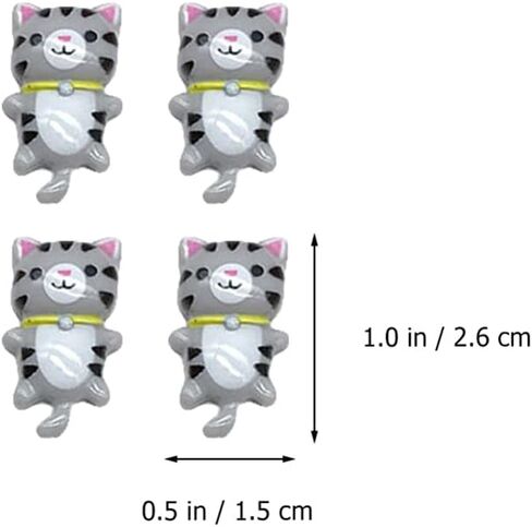 NUOBESTY 50 قطعة الراتنج القط سحر الكرتون الحيوان شقة الحرف زر زخرفة ل DIY مجوهرات صنع الأقراط سلسلة المفاتيح الهاتف حالة دبوس الشعر سكرابوكينغ in Kuwait