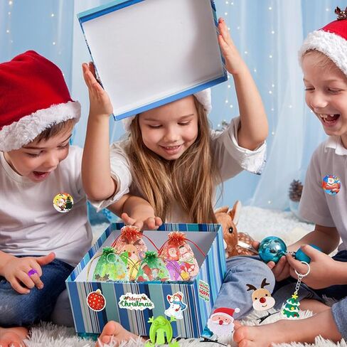 144 قطعة من ألعاب هدايا حفلات الكريسماس من Tazimi للأطفال في حفلات أعياد الميلاد، حشوات كبيرة، حقيبة حشو، جوائز صندوق الكنز، ألعاب للفصل الدراسي (01) in Kuwait