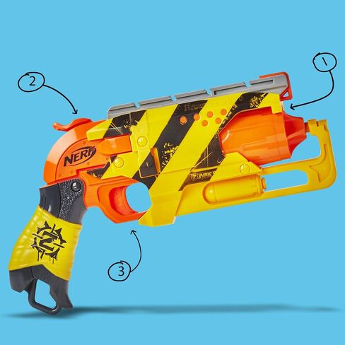 Nerf Zombie Strike Hammershot Blaster, Pull-Back Hammer-Blasting Action, 5 Darts (Amazon Exclusive) in Saudi Arabia