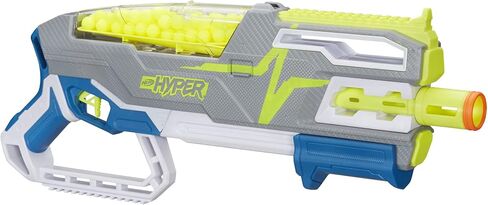 مسدس NERF Hyper Siege-50 Pump-Action، 40 طلقة مفرطة، نظارة، سرعة تصل إلى 110 إطارًا في الثانية، سهولة إعادة التحميل، تحمل ما يصل إلى 50 طلقة in Kuwait