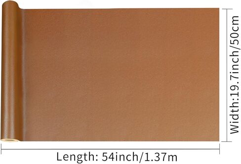 MILEQEE رقعة إصلاح جلدية كبيرة جدًا، 54 بوصة × 19.7 بوصة، شريط إصلاح جلدي ذاتي اللصق، طقم إصلاح النسيج للأثاث، والأرائك والأرائك الفينيل، ومقاعد سائق قارب السيارة، وكراسي المكتب، بني داكن in Kuwait