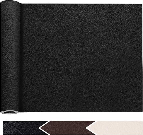 Leather Repair Tape Patch, Black, 15 x 78 inch Self-Adhesive Leather Repair Patch Cuttable for Furniture, Sofa, Seat Backrest, Car Interior, Bags, Vinyl Repair Patch Kit in Kuwait