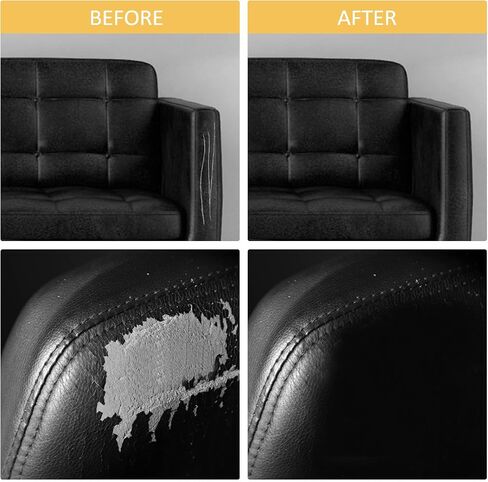 Leather Repair Tape Patch, Black, 15 x 78 inch Self-Adhesive Leather Repair Patch Cuttable for Furniture, Sofa, Seat Backrest, Car Interior, Bags, Vinyl Repair Patch Kit in Kuwait