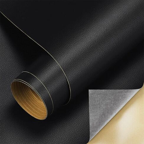 Leather Repair Tape Patch, Black, 15 x 78 inch Self-Adhesive Leather Repair Patch Cuttable for Furniture, Sofa, Seat Backrest, Car Interior, Bags, Vinyl Repair Patch Kit in Kuwait