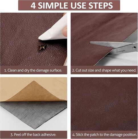 Leather Repair Tape Patch, Black, 15 x 78 inch Self-Adhesive Leather Repair Patch Cuttable for Furniture, Sofa, Seat Backrest, Car Interior, Bags, Vinyl Repair Patch Kit in Saudi Arabia
