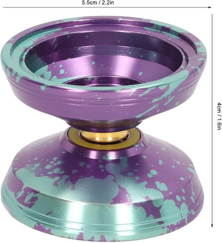 Yoyo Ball, Aluminum Alloy Unresponsive Professional Yoyo Ball Toy with String Glove for Children Adult Birthday Gift(Green) Yoyo Professional in Saudi Arabia