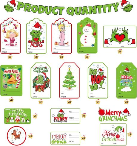 Christmas Gift Tags 120 Pcs Christmas Tags Cotton String and Twine String Christmas Tags for Gifts for DIY Christmas Decoration in Kuwait