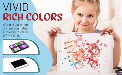 Mandala Crafts Washable Ink Pads Washable Stamp Pads - Assorted Colors Craft Ink Pad Stamp Pad Kit - Stamp Pads for Rubber Stamps Stamping Crafts 15 Sets in Saudi Arabia