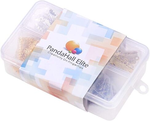 PH PandaHall 120pcs Necklace Connector, 3 Color Rectangle Multi Strand Bracelet Layer Clasp Pendant Bails Chandelier Drop Earrings Chains Tags Charms with 3 Hole in Kuwait