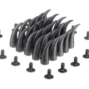 RUBYCA 20 Sets 21mm Black Gunmetal Cat Claw Studs and Spikes Metal Screw Back Leather-Craft DIY