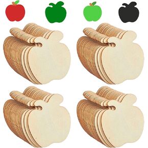 40 قطعة من خشب أبل شكل اصنعها بنفسك قصاصات لعيد الميلاد قطع خشبي غير مكتمل DIY هدية العلامات فارغة خشب أبل لكتابة الرسم البيروغرافي DIY لوازم الحرف المنزلية in Kuwait