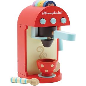 Le Toy Van - Honeybake Premium Wooden Cafe Machine Set - Pretend Kitchen and Cafe Play Toy Set | Kids Role Play Toy Kitchen Accessories (TV299), Small