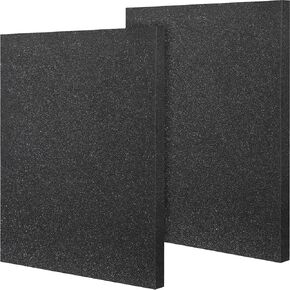 kymqlyw 2 Pieces Polyurethane Foam Sheet 15.8 x 11.8 x 1 Inch Cuttable Polyurethane Foam Pads Craft Foam Black Tool Box Foam Insert for Toolbox Camera Storage and Crafts(15.8 x 11.8 x 1 Inch) in Kuwait