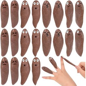 KXCOFTXI 20 Pcs Finger Slingshot Novelty Toys, Toy Poop for Halloween, Fake Poop for Novelty Toys and Amusements, Poop for Finger Slingshot, Poop Rubber Spoof Toy for School Party