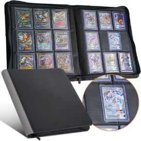 PREZA Toploader Binder - Holds 216 Top Loaders - 9 Pocket Top Loader Binders - Trading Card Binder for Toploaders - Top Loader Binder Card Storage Box (Black) in Kuwait