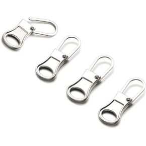 Mizeer Small Zipper Pull Replacement, Perfect for Small Hole Zippers, Detachable Zipper Pull Tab Replacement for Clothing Jackets Boots Purse 4PCS Bronze