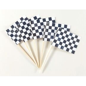 JBCD Checkered Black and White Racing Toothpick Flag Mini Small Racing Car Cupcake Topper Flags (200 pcs) in Saudi Arabia