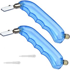 2 Pack Pistol Grip Oil Feed Glass Cutter - Heavy Duty Perfect for Cutting, Window Panes, Mirrors, Shelves, Scoring Glass Bottles and More in Saudi Arabia
